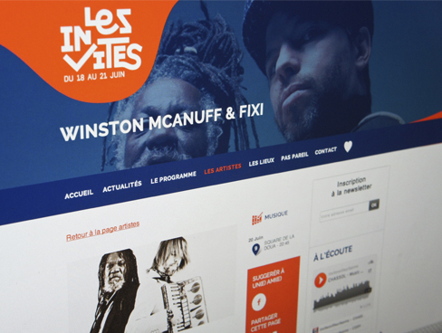 Site Internet – Festival Les Invites